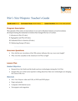 Teacher`s Guide War`s New Weapons