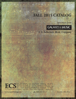 fall 2015 catalog - Canticle Distributing