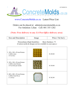 Concrete Molds Price List