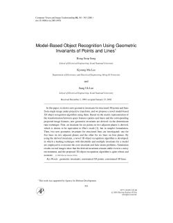 Model-Based Object Recognition Using Geometric Invariants of