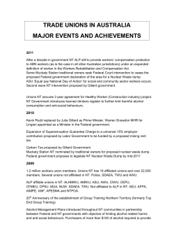 Timeline for Trade_Unions_in_Australia