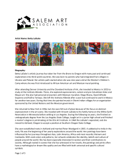 Betty LaDuke - Salem Art Association