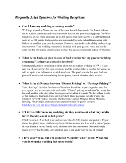 PRINTABLE FAQ`s for Avalon Manor Weddings!
