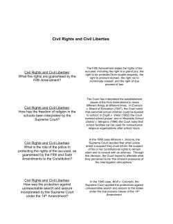 Civil Rights and Civil Liberties