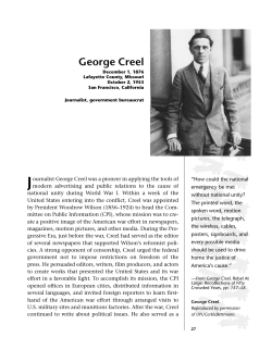 George Creel - Mr. Patrick Clancy