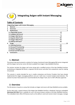 Integrating Axigen with Instant Messaging