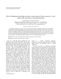 Role of indigenous knowledge system in