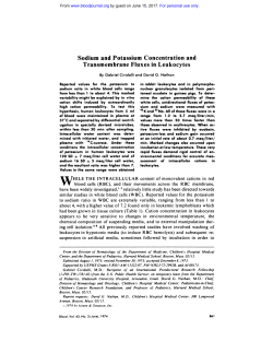 Sodium and Potassium Concentration and