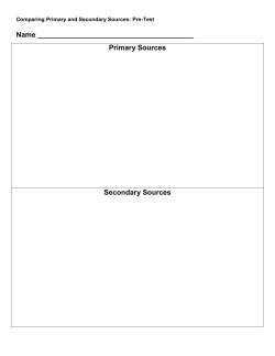 Name Primary Sources Secondary Sources