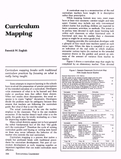 Curriculum Mapping