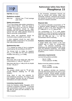 P33 data sheet - University of Queensland