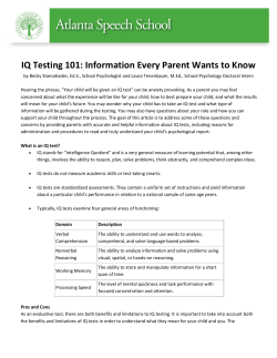 IQ Testing 101: Information Every Parent Wants to Know