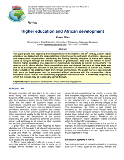 Higher education and African development