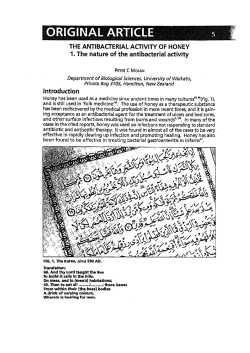 The antibacterial activity of honey - Research Commons