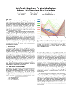 Meta Parallel Coordinates For Visualizing Features in Large, High
