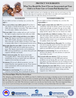 Protect Your Rights - Pennsylvania Child Welfare Resource Center