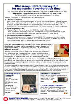 Connevans Classroom Reverb Survey Kit