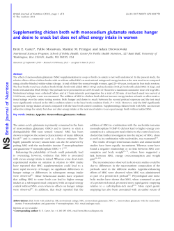 Supplementing chicken broth with monosodium