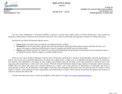 School Performance Reports