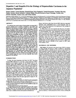 Hepatitis C and Hepatitis B in the Etiology of