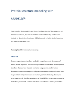 Protein structure modeling with MODELLER