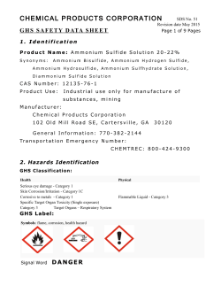 Ammonium Sulfide Solution 20 - Chemical Products Corporation