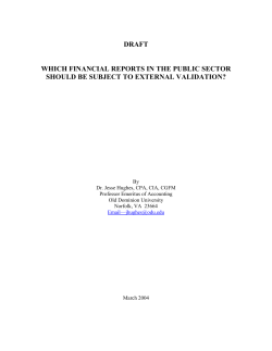 draft which financial reports in the public sector should be