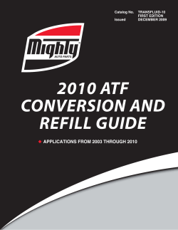 2010 atf conversion and refill guide