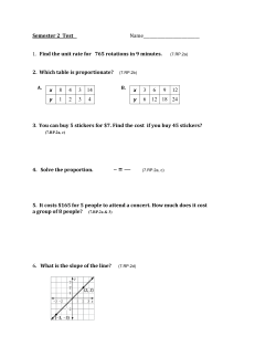 Semester 2 Test Name____________________________ 1. Find