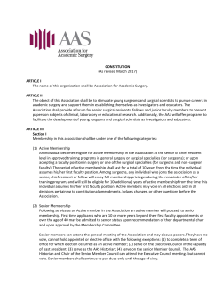aas constitution - Association for Academic Surgery