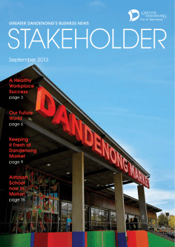 September 2013 - City of Greater Dandenong