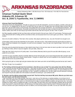 Bret Bielema Postgame Quotes