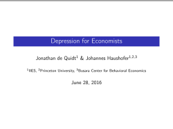 Depression for Economists