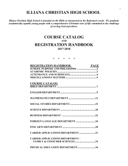 Course Catalog - Illiana Christian High School
