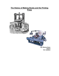 The History of Making Books and the Printing Press