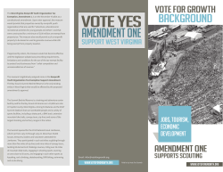 a pamphlet with helpful information surrounding the Amendment, the