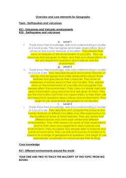 Overview and core elements for Geography Topic