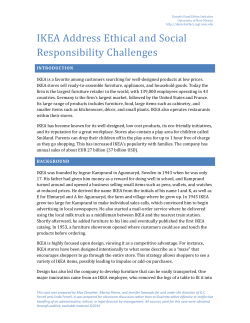 IKEA Address Ethical and Social Responsibility Challenges