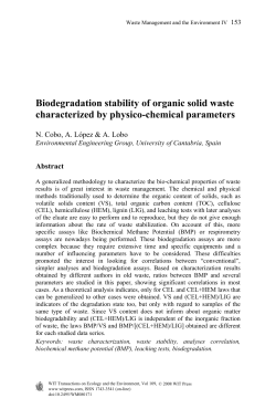 Biodegradation stability of organic solid waste