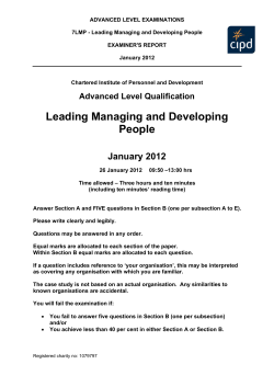 Leading Managing and Developing People