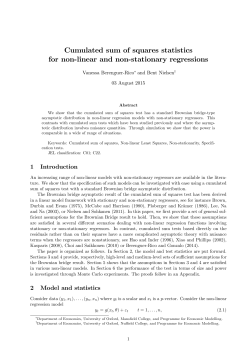 Cumulated sum of squares statistics for non-linear