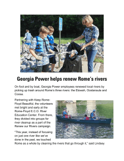 06/2015 - Georgia Power Helps Renew Rome`s Rivers