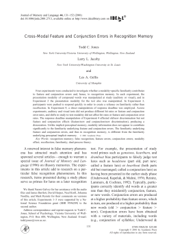 Cross-Modal Feature and Conjunction Errors in