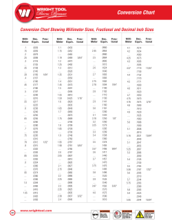 Conversion Chart - Bin