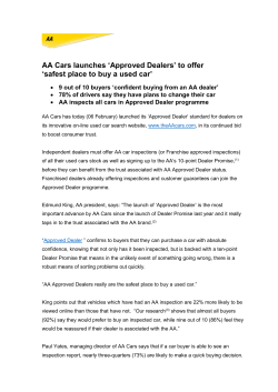 AA Cars launches `Approved Dealers` to offer `safest place to buy a