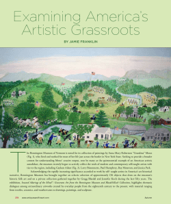 Examining America`s Artistic Grassroots