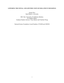 lowering the initial and lifetime costs of isolation in buildings