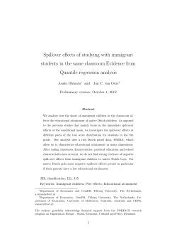 Spillover effects of studying with immigrant students in the