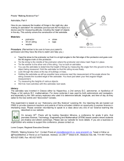 Praxis &ldquo;Making Science Fun&rdquo; Astrolabe, Part 1 How do you measure