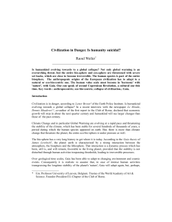 Civilization in Danger. Is humanity suicidal?